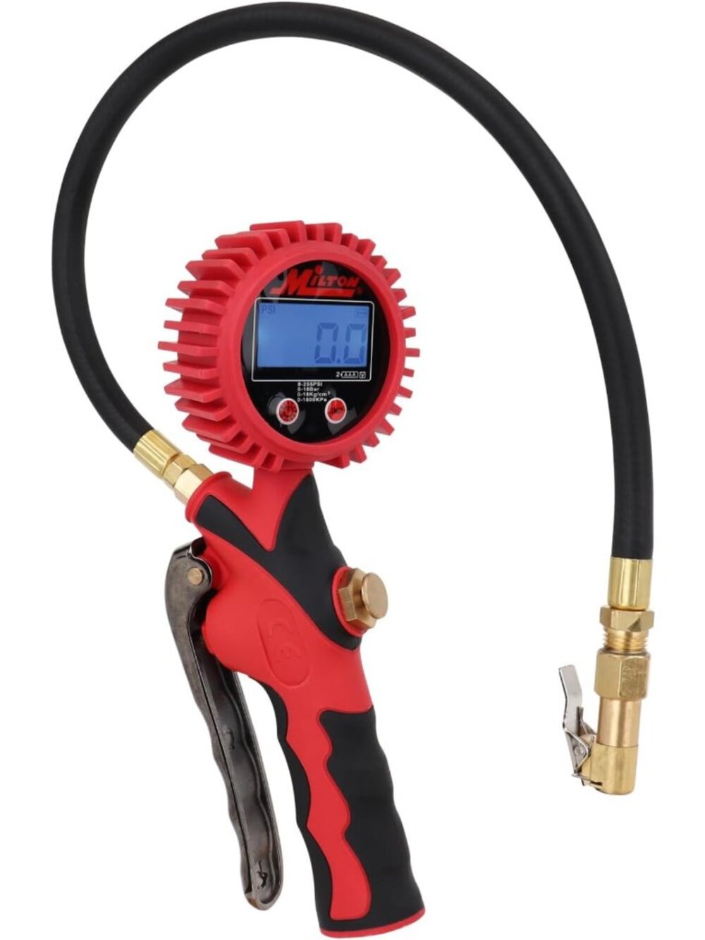 Heavy-Duty Digital Tire Pressure Gauge & Inflator, 255 PSI, Easy Read Display
